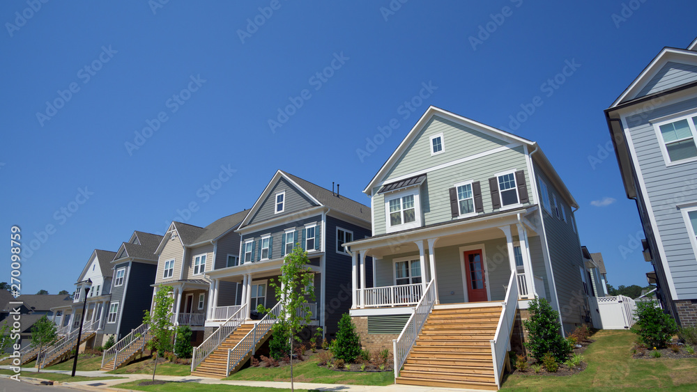 Street of suburban homes Street of suburban homes