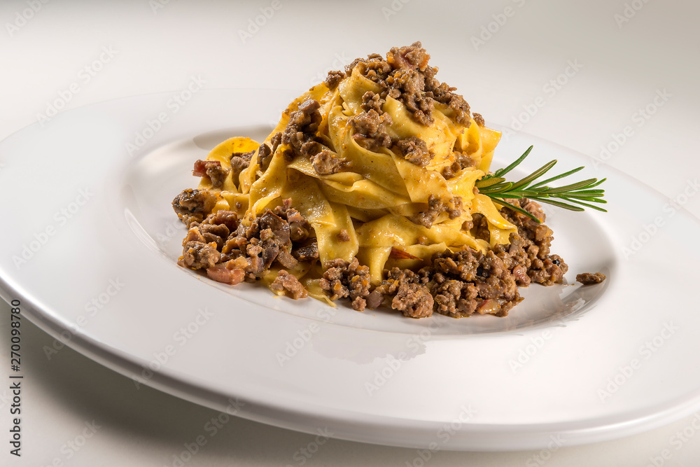 Pasta dish bolognese fettuccine Pasta dish bolognese fettuccine
