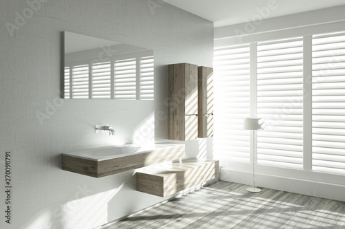 Luxury and modern bathroom. Original 3d rendering