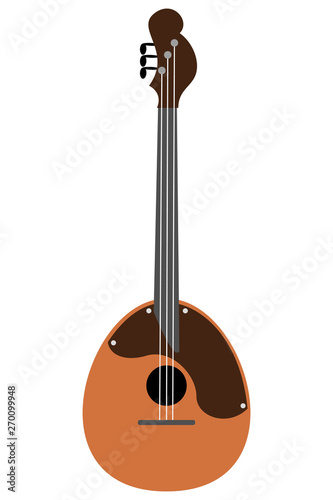 Domra on the white background.