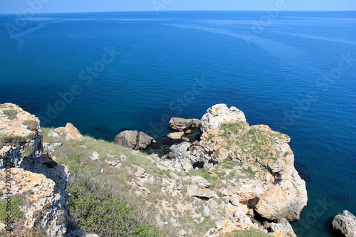 Rocky shores on Kamen Bryag, Bulgaria photo