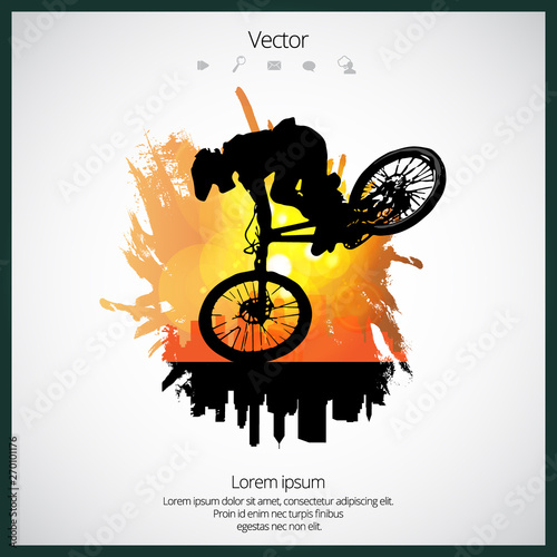 Sport illustration of bmx rider