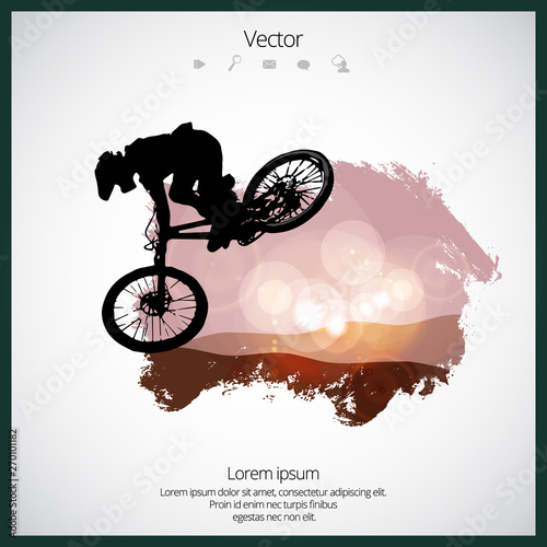 Sport illustration of bmx rider