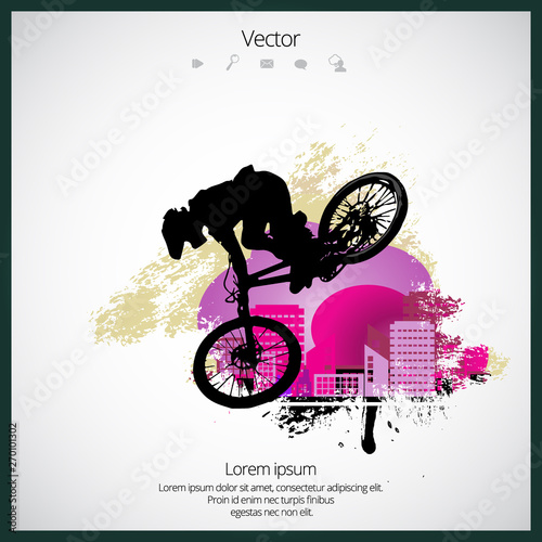 Sport illustration of bmx rider