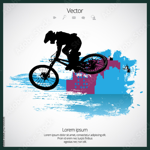 Sport illustration of bmx rider