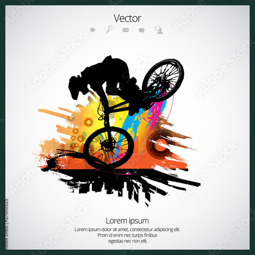 Sport illustration of bmx rider