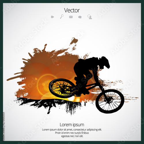 Sport illustration of bmx rider