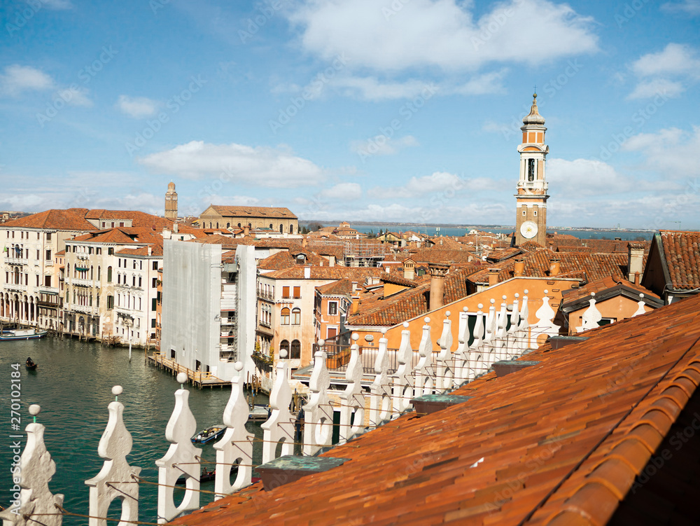 Panoramic view of Venice from roof of the mall