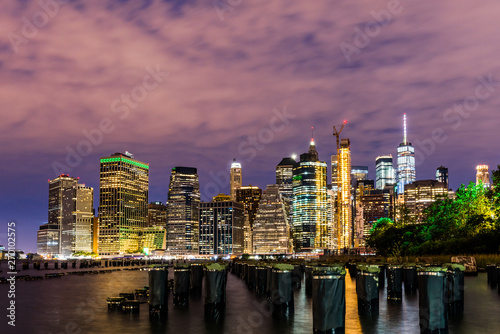 Fototapeta Naklejka Na Ścianę i Meble -  Manhattan panoramic skyline. Office buildings and skyscrapers. New York City, USA..