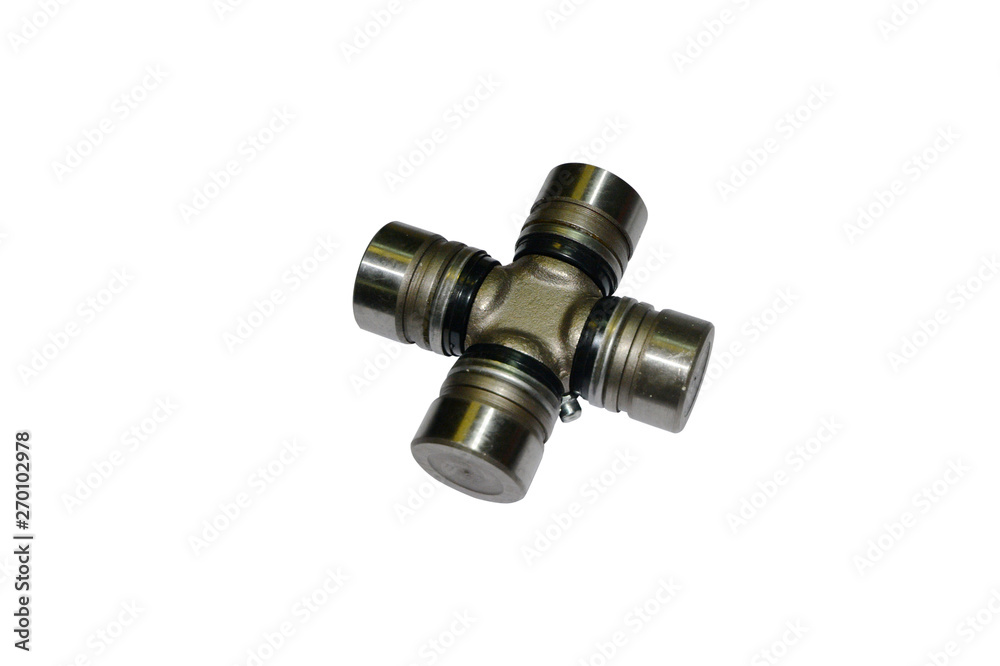 Propeller shaft, universal joint car isolated on white background Propeller shaft, universal joint car isolated on white background