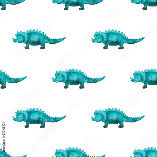 Seamless pattern with dinosaurs