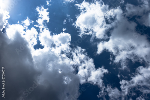 blue sky with white clouds