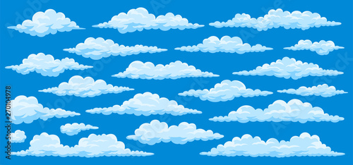 Set of cartoon clouds