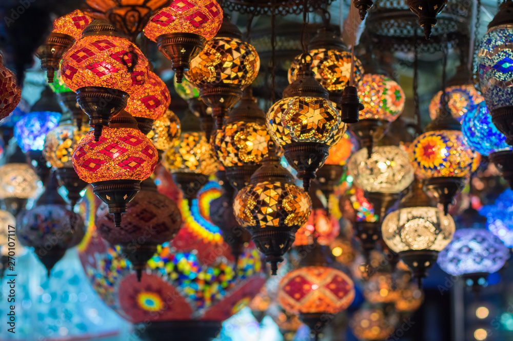 Lanterns in Istanbul shop, Turkey
