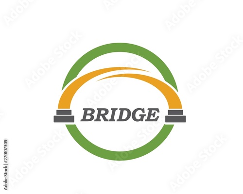 bridge logo icon vector illustration