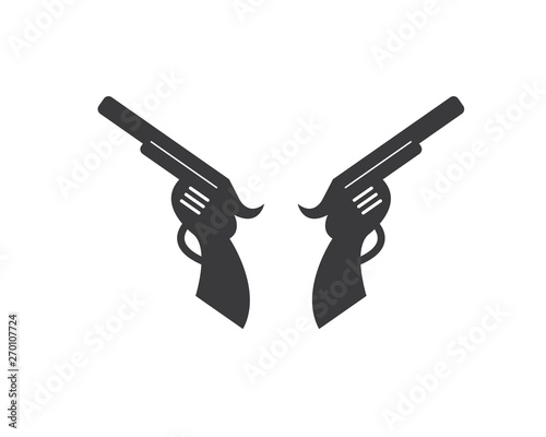 gun icon logo illustration vector