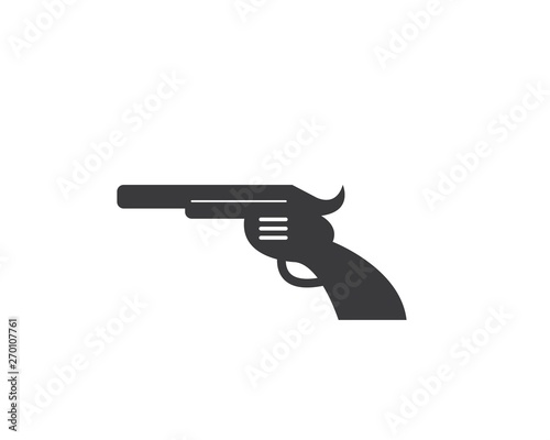 gun icon logo illustration vector