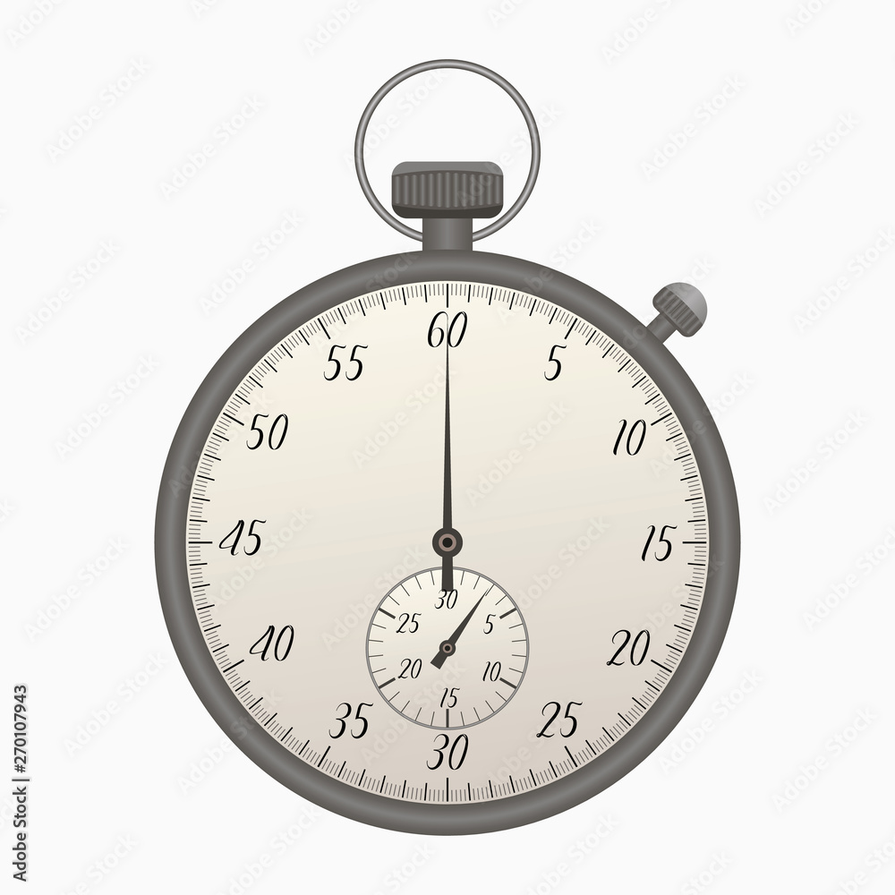 stopwatch, 3d vector illustration stopwatch, 3d vector illustration