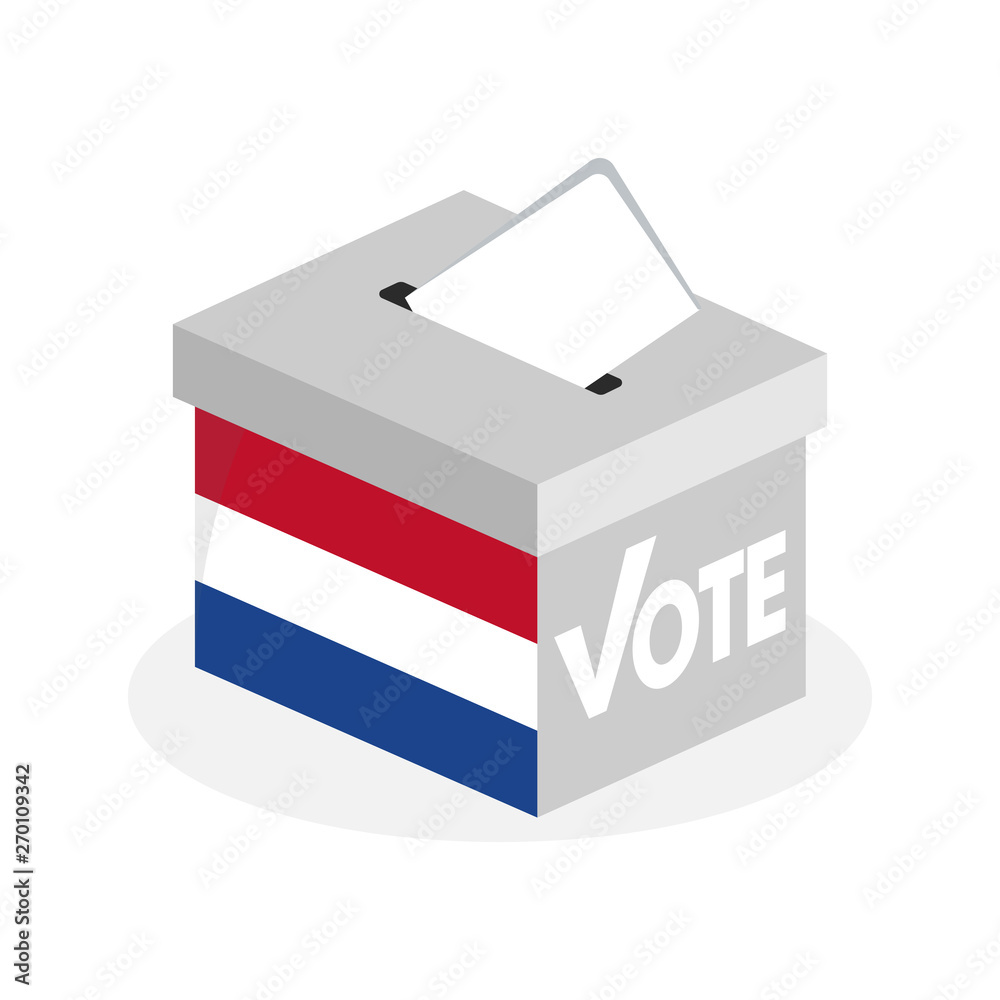 Election ballot box with a combination of Dutch national flags. Election ballot box with a combination of Dutch national flags.