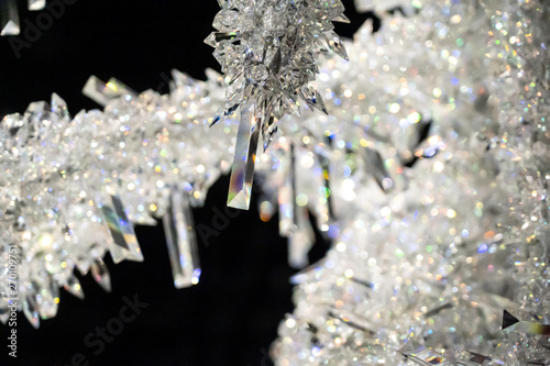 WATTENS, AUSTRIA  - April 1, 2019: Interior of famous swarovski Kristallwelten museum exhibiting various pieces of art using swarovski elements in Wattens, Austria. - Immagine