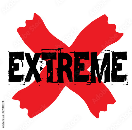 EXTREME stamp on white background