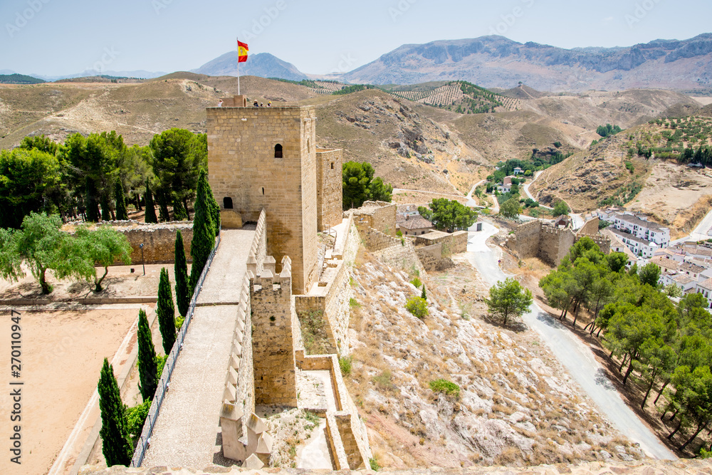 Alcazaba of Antequera, a Moorish castle located in Andalucía, Spain