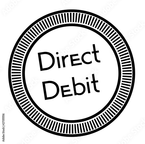 DIRECT DEBIT stamp on white background