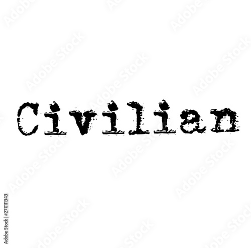 CIVILIAN stamp on white background