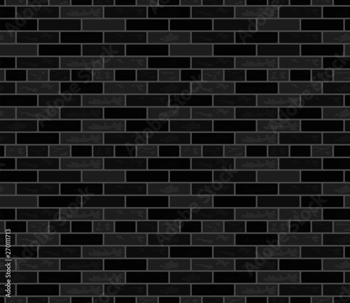 Brick wall seamless pattern, vector in flat style