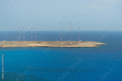 Picturesque views from the top of the mountain on the Mediterranean coast.