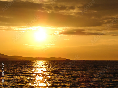 Sunset on the beach.