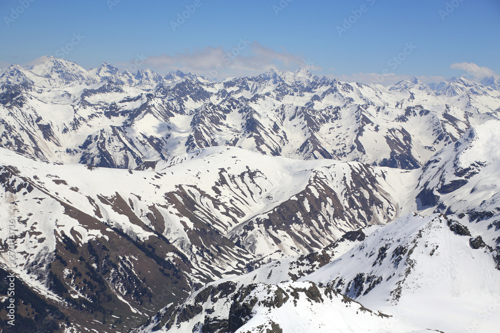 Fototapeta premium landscape with high mountains