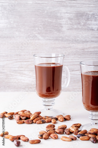 Homemade hot chocolate drink photo