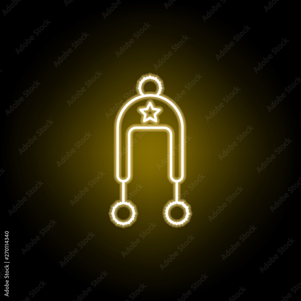 winter hat icon in neon style. Signs and symbols can be used for web, logo, mobile app, UI, UX winter hat icon in neon style. Signs and symbols can be used for web, logo, mobile app, UI, UX
