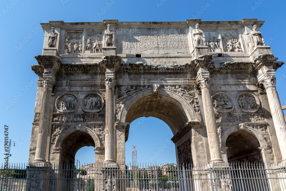 Ancient Arch of Constantine near Colosseum in city of Rome, Italy Ancient Arch of Constantine near Colosseum in city of Rome, Italy