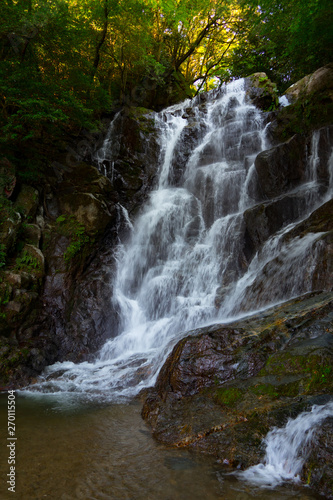 White Waterfall in Japan 