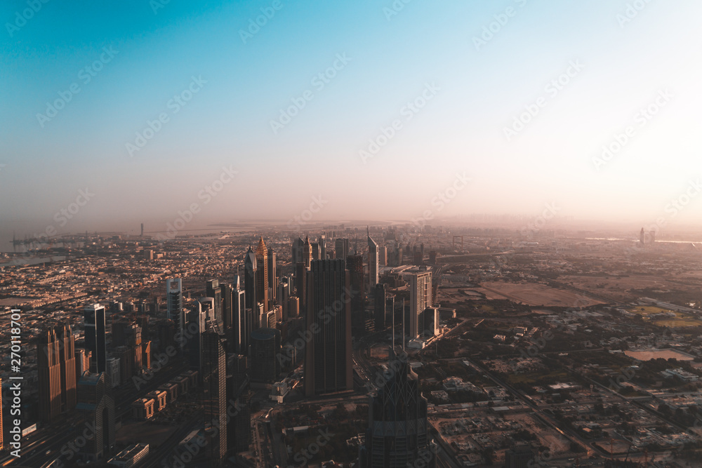 Dubai Skyline in the early morning