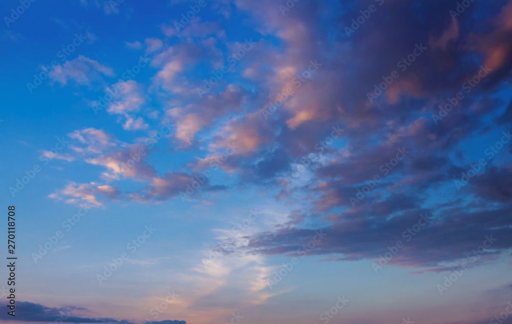 Obraz premium Blue sky with clouds . Background
