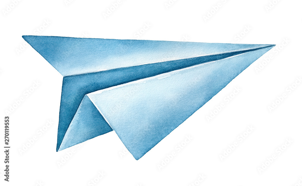 Paper plane sketch icon.