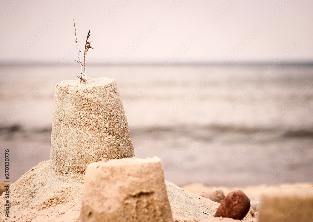 Fototapeta premium Sandburg am Strand