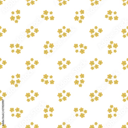 Daisy field. Simple chamomile flowers seamless pattern.