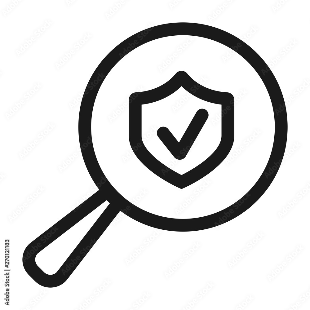 insurance search - minimal line web icon. simple vector illustration. concept for infographic, website or app. insurance search - minimal line web icon. simple vector illustration. concept for infographic, website or app.