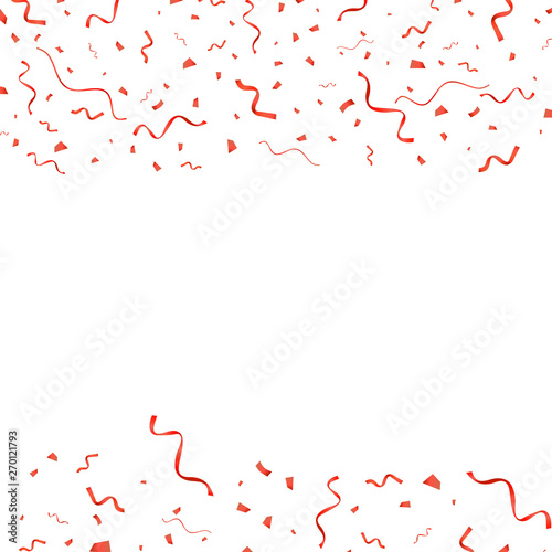 Color serpentine and confetti vector holiday background