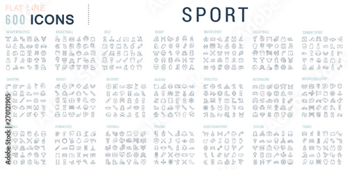 Set Linear Icons of Sport.