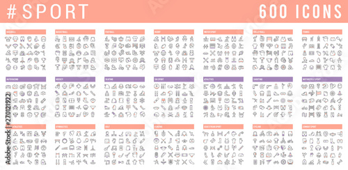 Set Linear Icons of Sport.