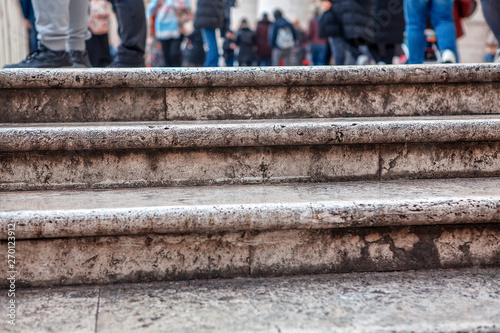 Wallpaper Mural stone stairs details ,people feet view on the street Torontodigital.ca