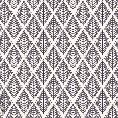 Foliage leaf paisley motif persian style. Vector seamless pattern. Arabesque boteh foulard textiles swatch. Classic damask home decor. Traditional ogee motif. Trendy art deco ethnic all over print.