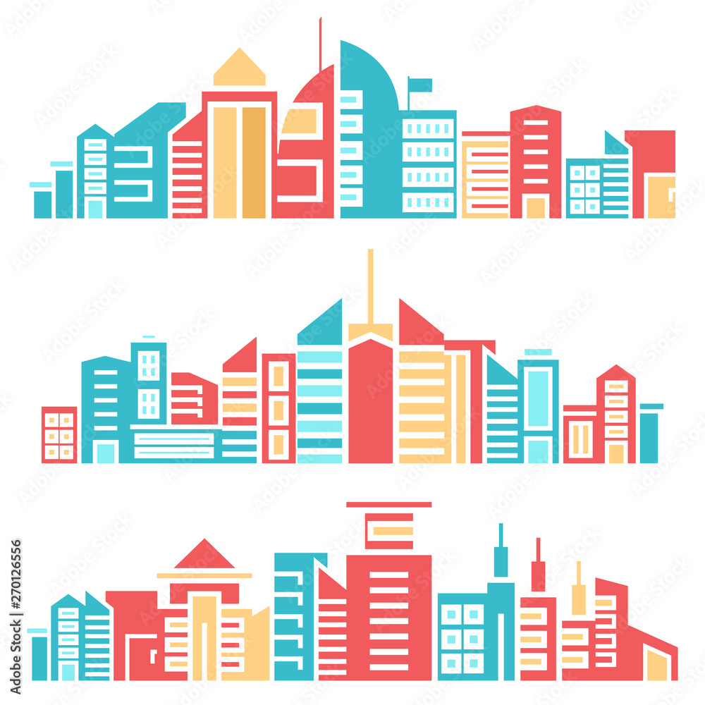 building and city skyline vector illustration Stock Vector | Adobe Stock
