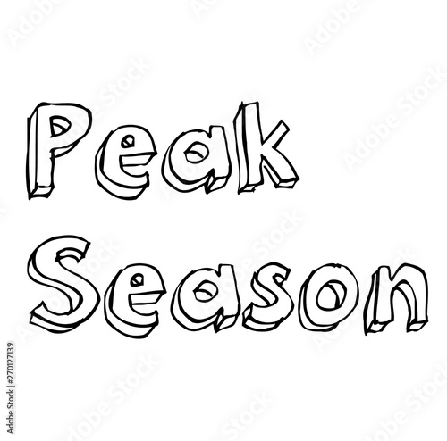 PEAK SEASON stamp on white background