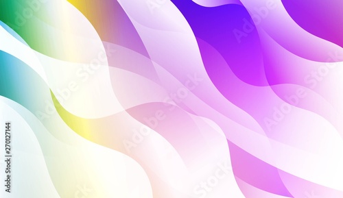 Template Abstract Background With Curves Lines, Wave Shape. For Business Presentation Wallpaper, Flyer, Cover. Vector Illustration with Color Gradient.